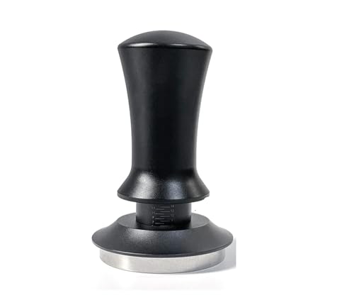 Coffee Tamper 54mm Ripple Base Espresso Tamper Barista Spring Loaded Coffee Tamper with Depth indication Tampers 51mm 53mm 58mm(