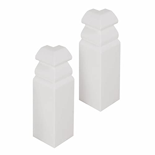 PROVISTON | Außenecken für | Sockelleiste | Berliner Profil | 16 x 80 mm | MDF foliert | Weiß | Hamburger Fußleiste | 2 Stück