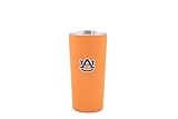 Decorvo Officially Licensed Collegiate Stainless Steel Tumbler - Double Walled Insulated Travel Thermos with Slide Lid - 18 oz (Auburn Logo - Orange)