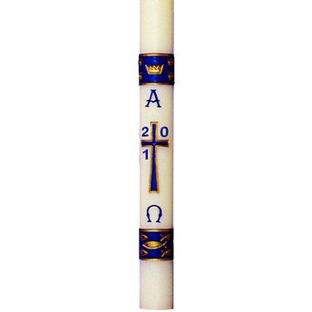 Gloria Dark Blue Paschal Candle