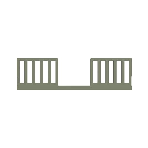 Image of Storkcraft & Graco Toddler Safety Guardrail Kit with Slats (Olive) - GREENGUARD Gold Certified, Converts Compatible Storkcraft & Graco Crib to Toddler Bed, Kit Includes 2 Guardrails