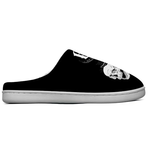 Slippers for Men Women Satanic Baphomet House Slippers Non-Slip Fuzzy Winter Shoes Indoor Outdoor4