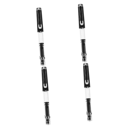 HOMSFOU 4pcs Portable Fine Tip Calligraphy Brush Pen for Art Soft Bristle Writing Tool for Beginners Suitable for Textiles Long Handle Design