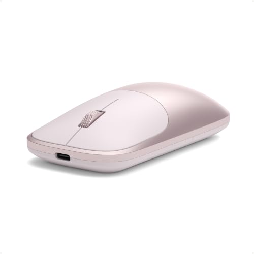 Image of Satechi Slim EX Wireless Mouse, Bluetooth & 2.4 GHz, Quiet Clicks, Blush | Quiet clicks, anodized aluminum shell, rechargeable battery, for macOS, Windows, iPadOS, Android