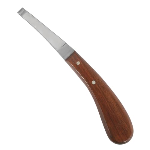 Image of Hoof Knife with Comfortable Wooden Handle - Ergonomic Grip for Horse Farriers and Horse Hoof and Horseshoe Trimming