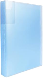 Toplive A4 PP Display Folder 60 Transparent Pockets Presentation Project Book Folder A4, Portfolio Folder Document File Folder Soft Cover, Blue