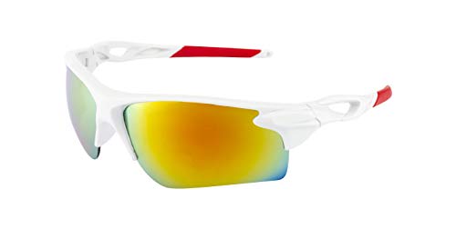 Image of clark n palmer UV Protected Sports Unisex - (CNP-SM-207 I Free Size |Red Mirror Lens)