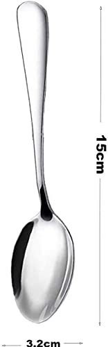 BESCH 12 cucchiai da Dessert in Acciaio Inossidabile 15 x 3,2 cm (cucchiai da Dessert) - immagine 3