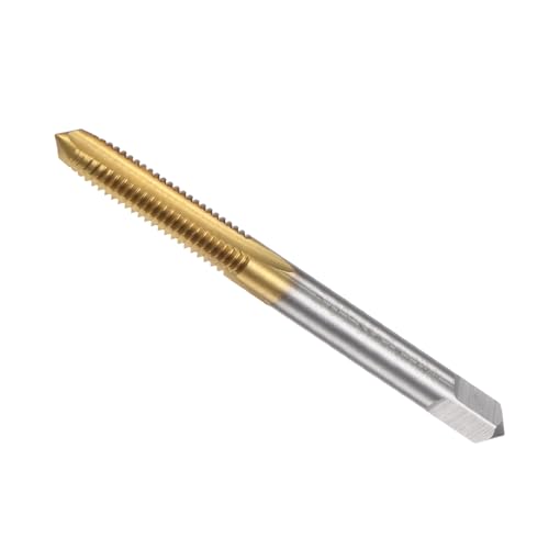 CoCud Gerade Nut Gewindebohrer, M6 x 1 Gewindegröße, Titan-Kobalt-Hochgeschwindigkeitsstahl Metrische Linksgewinde-Werkzeuge für Aluminium, Edelstahl, Bronze, Kunststoffe