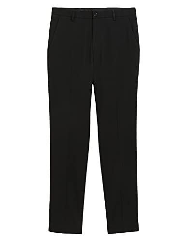 Image of Marks & Spencer Men Straight Fit Mid Rise Casual Pants