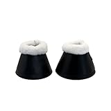 Fascia per zoccoli per cavalli, resistente e antigraffio, foderata in pile, rinforzata, per comfort e forniture per cani, negozio nelle vicinanze (nero, 23 x 10,5 cm)