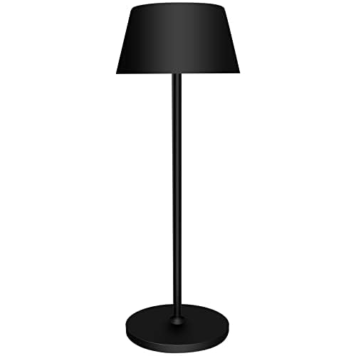 Lámpara de mesa inalámbrica recargable, 5200mAh batería operado lampara escritorio, Protección IP54, portátil Lampara de mesa para restaurante/dormitorio/bares/casa Patio al aire libre (Brown)