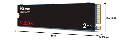Image of SanDisk 2TB SSD Plus M.2 NVMe SSD - PCIE Gen 3.0, Up to 3,200 MB /s - Internal Solid State Drive - SDSSDA3N-2T00-G26