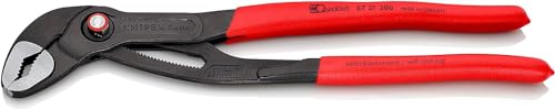 KNIPEX Cobra QuickSet Hightech-Wasserpumpenzange mit rutschhemmendem Kunststoff überzogen 300 mm, 87 21 300