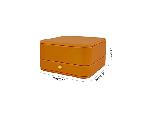 Svea Display Orange Jewelry Case Box For Necklace Earrings Pu Leather Premium Grade High End #TOP6