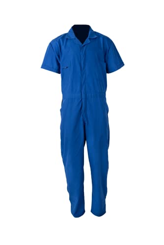 Five Rock Poplin Short Sleeve Unlined Coverall Regular Fit in Blue MD
