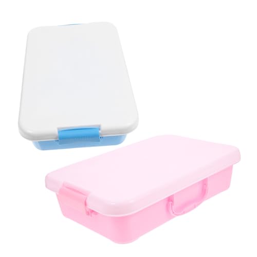 LABRIMP 2Pcs Portable Sand Tray Storage Box for Lightweight Sandbox with Lid for and Travel Versatile Sand Storage and Play for Classroom Activities