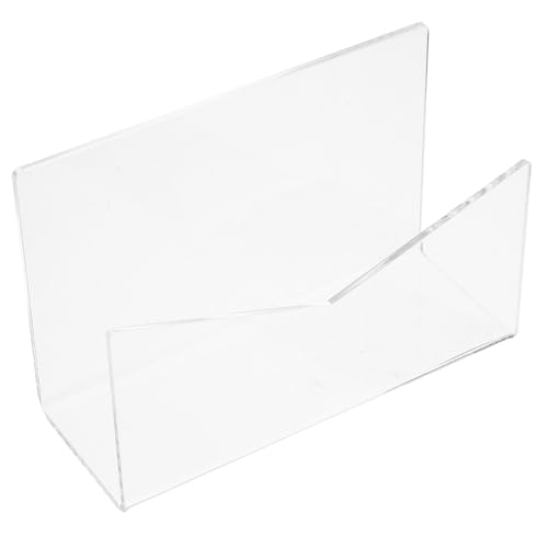 VINTORKY クリアアクリルメールホルダー デスクトップファイルオーガナイザー シンプルデザイン 透明手封筒収納ラック ホームオフィス学校
