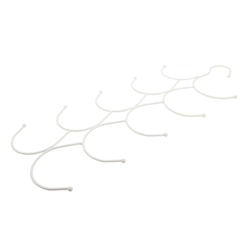TOPPERFUN Elegant Metal Iron Multi-Layer Rack Scarf Storage Purse Holder for Closet Hat Hangers White Easy Install