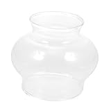 Beatifufu Pantalla de Vidrio Decorativa para Lámpara de Aceite Resistente al Viento Accesorio Retro para Lámpara de Queroseno Cubierta Transparente para Uso Doméstico