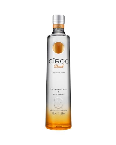 CîROC Peach, Aromatisierter Ultra-Premium Wodka, aus feinen französischen Trauben, mit köstlichem Pfirsichgeschmack, handgefertigt im Süden Frankreichs, 37,5% vol, 700ml Einzelflasche