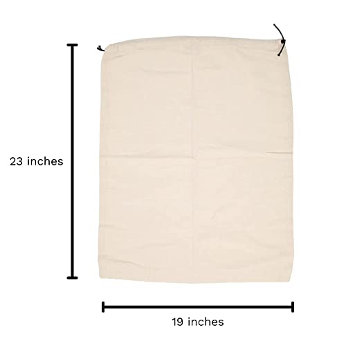 Image of Organic Cotton Shoes Storage Bags - Convenient Shoe Bags for Travel & Storage - Dust Proof Sneaker Bags - Easy to Pack, Convenient to Carry & Foldable Shoes Drawstring Bags (3 Large: 23 inchx19 inch)