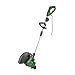 Forte 550W Electric Grass Trimmer. 3 in 1 trimming, edging and reach mode. Strimmer with telescopic shaft, plant guard and guide wheel. (10m Cable)