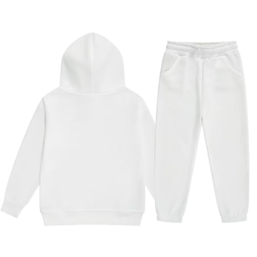 jeecoin Girls Boys Tracksuit Athletic Sweatsuits Pullover Hoodie 2 Pieces Kids Sweatshirt and Jogger Sweatpants Outfits Set2