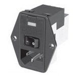 OEM TE Connectivity/Corcom Brand PE0S0SH6B, Power Entry Module EMI/RFI Filtered PL 3 POS 250VAC/120VAC 6A Switch ST 1 Port (1 Items)