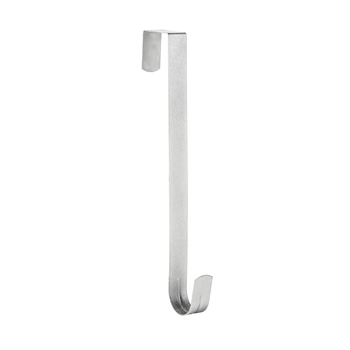 Image of Slim Over The Door Wreath Hanger for Front Door, 12 inch Silver 1 Pack