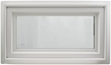 Crank Out Windows 42" x 16" White Vinyl Tempered Glass Low-E Awning Window