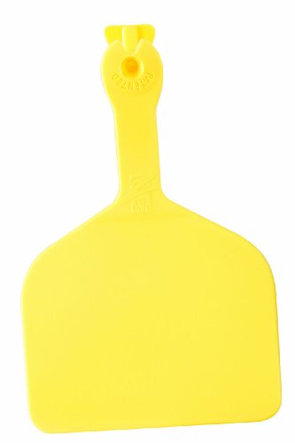 Z Tags 1000 Count 1-Piece Blank Feedlot Tags, Yellow