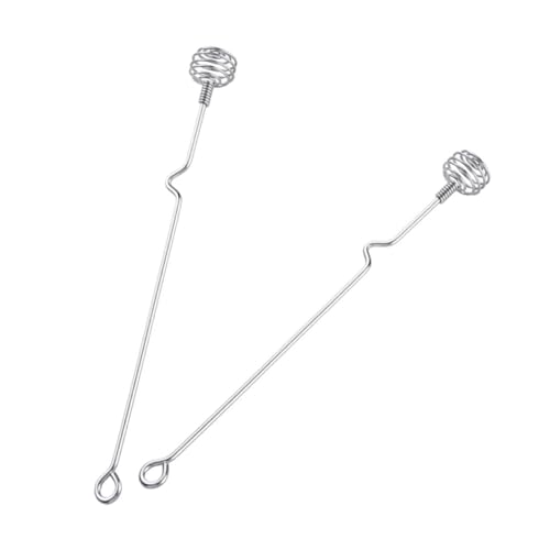 GRIRIW Set of 2 Stainless Steel Spoons Honey and Drink Stirrer Long Handle for Coffee Milk Tea and Cocktail