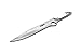 ACEJET SPINNING BOWIE Silver Hunter 12' white grip - throwing knife