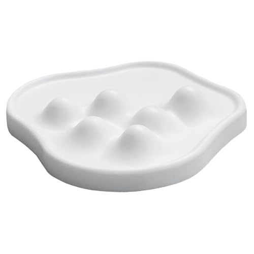 TEHAUX Bandeja para Joyas Irregular de PP Blanca Organizador para Anillos Pendientes y Baratijas Bandeja Decorativa para Escritorio Tocador y Almacenamiento el Hogar