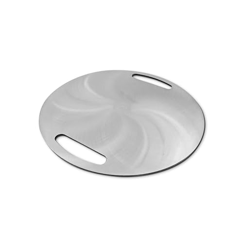 SnS Grills Slow 'N Sear Carbon Steel Flat Top Plancha - Heavy-Duty Griddle for Outdoor Grilling, Perfect for Smash Burgers, Breakfast, and Hibachi-Style Meals - Fits 18” Kettles