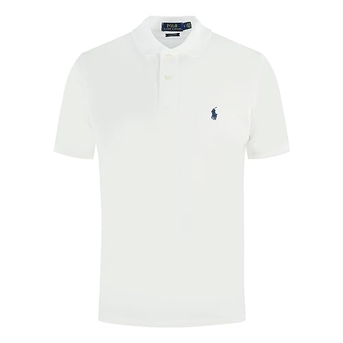 Ralph Lauren Classic Fit Polo - Kurzarm Polo - Weiß (White (Navy Pony), L)