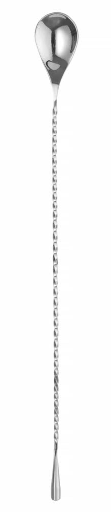 Hendi Cucchiaio Da Bar Ruotato, Cucchiaio Da Cocktail, Cucchiaio Da Cocktail, Cucchiaio Da Cocktail, Cucchiaio Da Mix (L)380 Mm, Acciaio Inossidabile, Nero-image