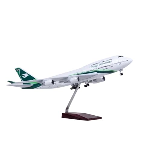 Avión de resina con luz y ruedas 747 IRAQI Airways para decorar su despacho o sala de estar