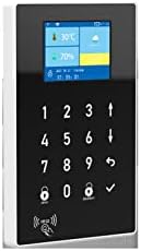 UGPET Wifi Alarm System Tuya Smart Life GSM+WIFI Home Security Burglar Alarm System RIFD Touch Keypad PIR Motion Sensor Door Contact Alarm Sensor (Color : Ivory, Size : S)
