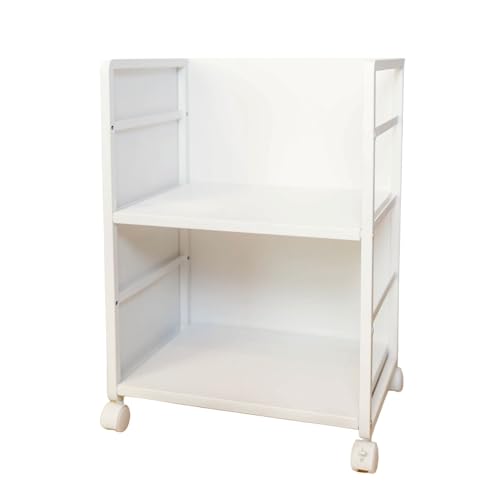 【収納ラック】キッチン目隠し収納ラック ホワイト W42×D34×H60 キッチンワゴン ストック 整理収納アドバイザー監修 キャスター付き 整理収納アドバイサー監修 デスク下収納 テーブル下収納 ランドセル収納 多機能 台所収納 キッチン収納 キッチンラ