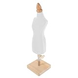 KAILIKETIY Weibliche Schneiderpuppe aus Stoff und Holz mit Verstellbarem Holzständer für Puppenkleider Nähen und Modedesign Stabile Materialien und Realistische Proportionen