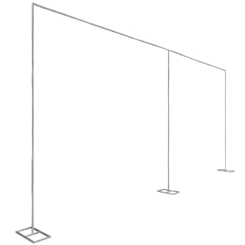 10FT x 20FT Backdrop Stand Heavy Duty, Portable Adjustable Pipe and Drape Kit Square Metal Arch Frame for Wedding Birthday Parties Anniversary Christmas Decor