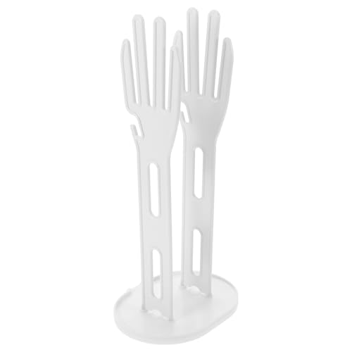 Listado de Soportes para paños de cocina Top 10. 46 Hemobllo Estante para Guantes Colgante Blanco, Porta Guantes de Cocina Base para Drenaje, Soporte Compacto para Secar Paños y Manoplas, Accesorio Práctico de Almacenamiento para...