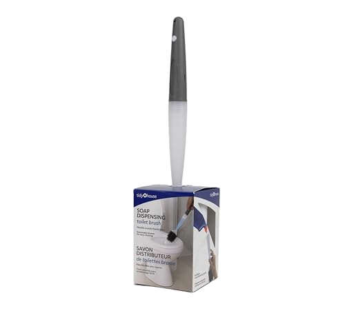 Image of Soap Dispenser Toilet Brush - Leakproof, Refillable Built-in Soap Dispenser, Ventilated Holder, No-Drip Design
