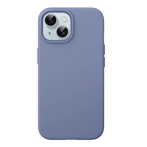 Image of JETech Silicone Cover Case for iPhone 15 6.1-Inch, Silky-Soft Touch Full-Body Protective Phone Case, Shockproof Cover (Winter Blue)