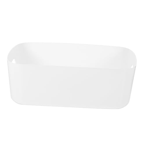 Sosoport 6 piezas Cajas de Almacenamiento de Plástico con Asas Recortadas Organizadores Resistentes para Baño Cocina y Escritorio Contenedores Multiusos para Ordenar Pequeños