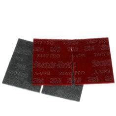 Scotch-Brite PRO Hand Pad Pack 64933, 6 in x 9 in Pads, Very Fine & Ultra Fine Grades, 2-Pad Abrasive Assortment for Surface Prep and Finishing Tasks