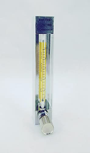 LZB -3WB, Glass rotameter Flow Meter with Control Valve for Water/air/Gas Micro Float Flowmeter Nitrogen (Gas 16~160ml/min)