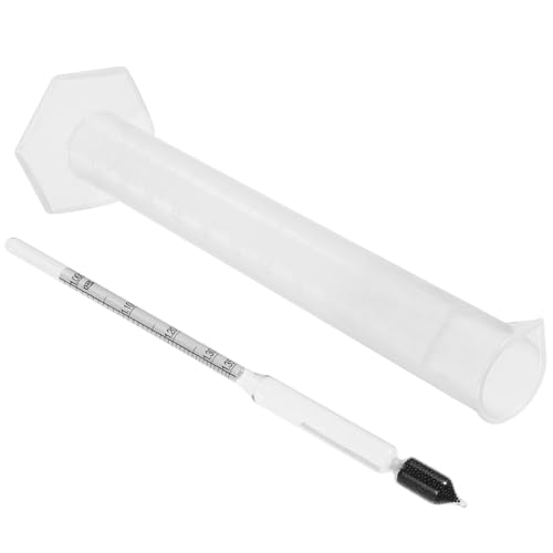 LAPYAPPE Hydrometer and 0-35 Specific Gravity Dough Concentration Meter with Plastic Graduated Cylinder Set for Kitchen and Food Testing